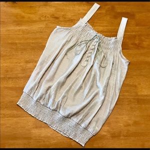 Anthropologie White/Cream/beige Button Blouse